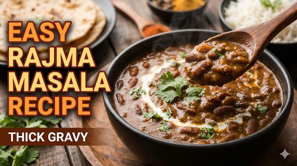Easy Rajma Masala Recipe with Thick Gravy