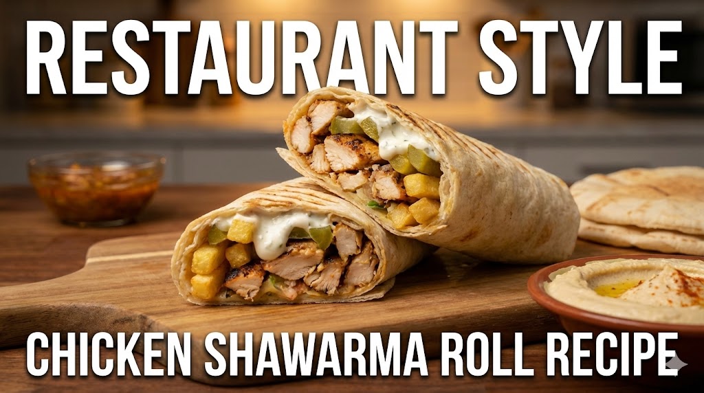 Restaurant Style Chicken Shawarma Roll Recipe at Home