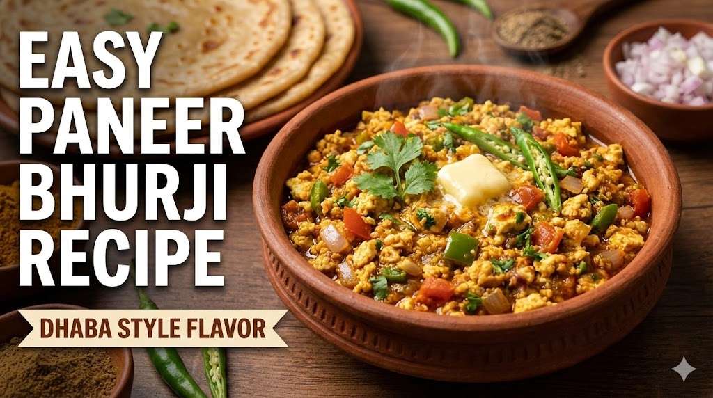Easy Paneer Bhurji Recipe with Dhaba Style Flavor