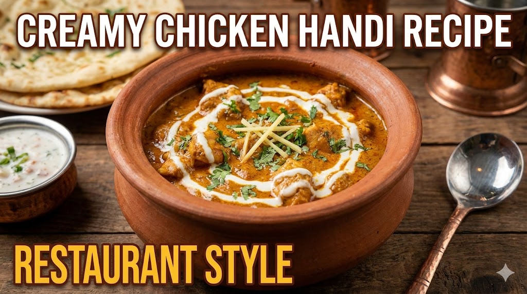Creamy Chicken Handi Recipe Restaurant Style