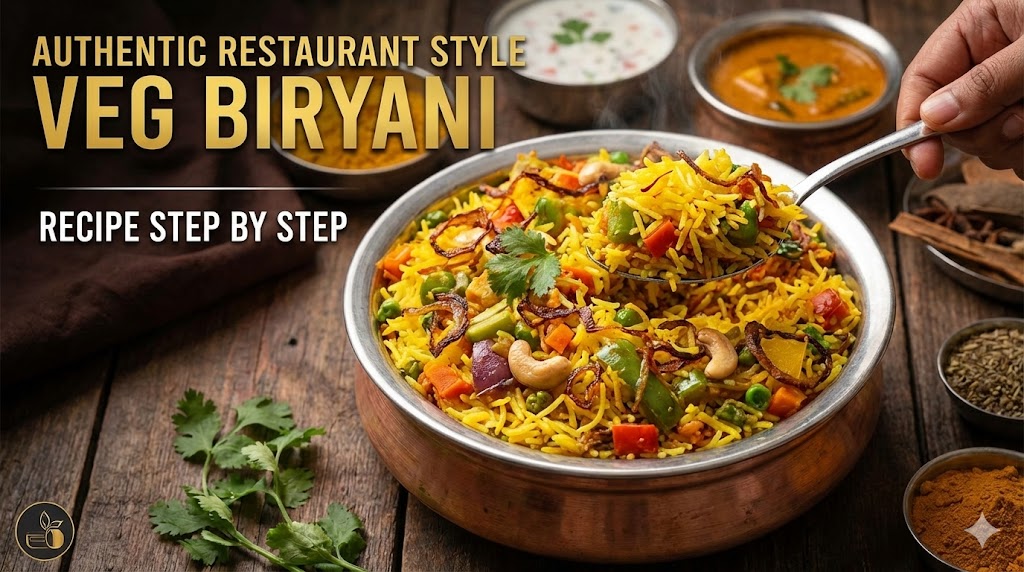 Authentic Restaurant Style Veg Biryani Recipe Step by Step